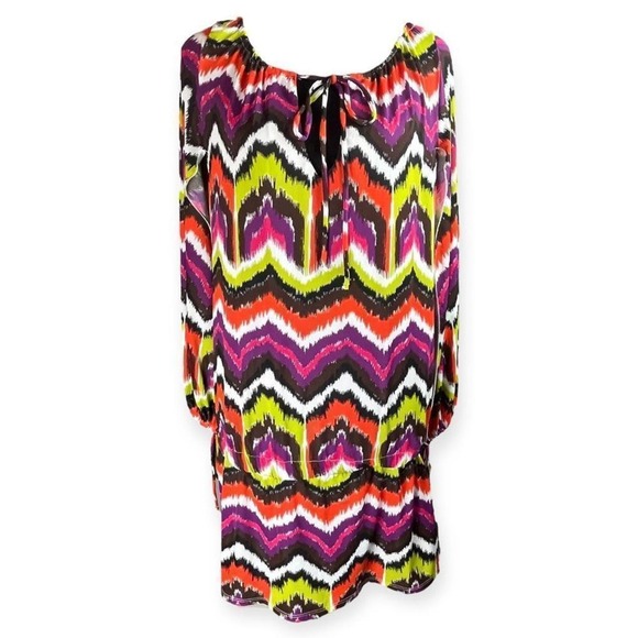 Trina Turk Aztec Pattern Boho Coverup Dress - Picture 1 of 8